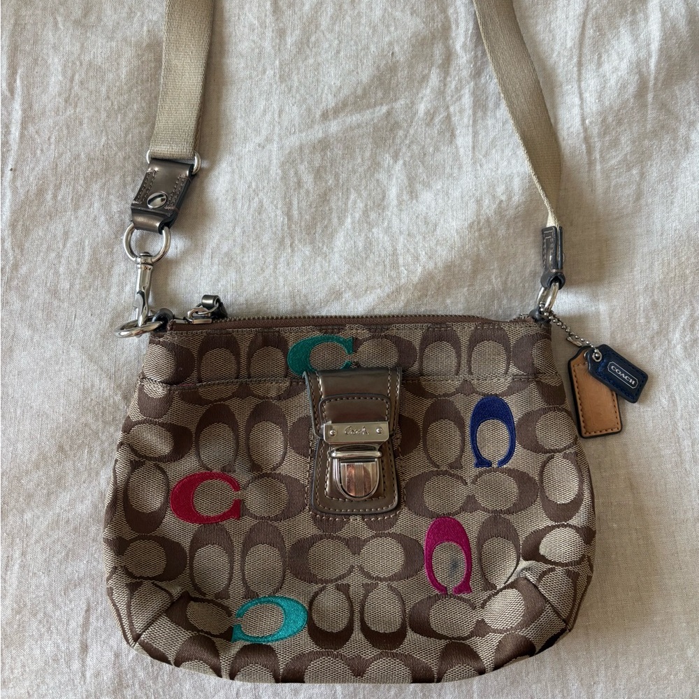 Coach Multicolor Signature Crossbody Bag
